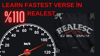 Learn Eminems Fastest Verse In Realest 2023 Slow down Scrolling Lyrics [upl. by Nelra]