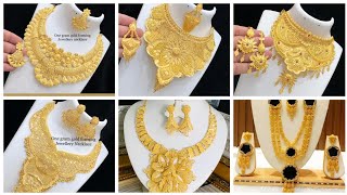 Latest Gold necklace designs 2 sonar golar har design 2022goldnecklacedesign  necklace [upl. by Tnirb]