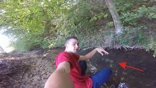 Trapping Craws Gills Minnows and a Bass in the Creek [upl. by Noevad]