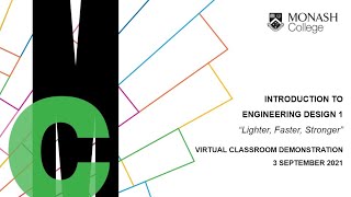 Monash College Diploma of Engineering Virtual Classroom Demo Sep 2021 [upl. by Ayila377]