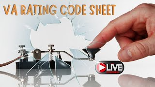 LIVE VA Rating Code Sheet [upl. by Kcired]