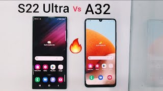 Samsung S22 Ultra vs A32  speed Test 🔥 [upl. by Ycrad]