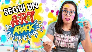 SEGUÍ un TUTORIAL de ART ATTACK 🎨 Hice un desastre😅 ✄ Craftingeek [upl. by Radman]