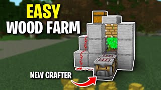 Easy WOOD FARM for Minecraft Bedrock 121 [upl. by Felder]