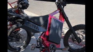 Riding a 5000w ESTRAPZ CS20  50 mph Electric Bike [upl. by Strohben]