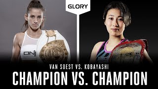 CHAMP VS CHAMP  Tiffany Van Soest welcomes Manazo Kobayashi to GLORY [upl. by Elysha]