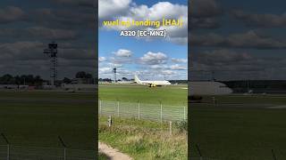 vueling A320 landing at Hannover airport HAJ hannoverairport vueling landing airbus a320 [upl. by Adnamor]