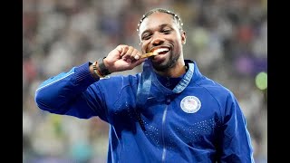 JO Paris 2024  Noah Lyles des crises dasthme à lor sur 100 m [upl. by Joete395]