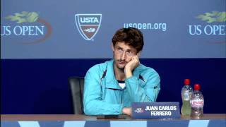 2011 US Open press Conferences Juan Carlos Ferrero Third Round [upl. by Leuamme]