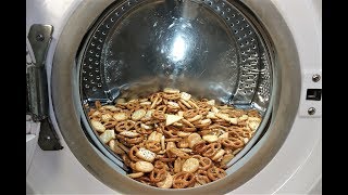 Experiment  Crackers Mix  in a Washing Machine  centrifuge [upl. by Rivalee]