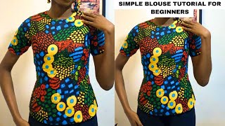 DIY HOW TO SEW A SIMPLE BLOUSE SEW YOUR OWN CLOTHES [upl. by Genie773]