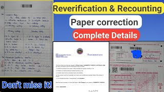 Chemistry Papercorrection Reverification Complete Details 💯✅✅ [upl. by Zurc]