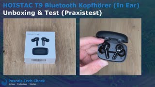 HOISTAC T9 Bluetooth Kopfhörer In Ear  Unboxing Review amp Test Praxistest [upl. by Gualterio620]