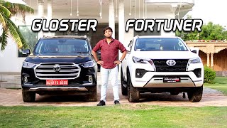 2021 Fortuner VS MG Gloster  महा मुकाबला  Drive  Space  Looks  Engine amp Features  Comparision [upl. by Calandria]