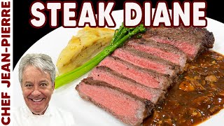 Steak Diane Ribeye Recipe  Chef JeanPierre [upl. by Oicram]