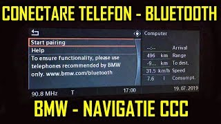 Conectare Telefon  Bluetooth Navigatie iDrive CCC Professional BMW [upl. by Gran]