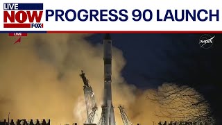 WATCH Progress 90 spacecraft launches to ISS  LiveNOW from FOX [upl. by Suirtimid575]