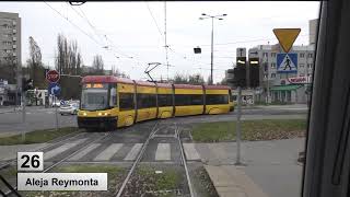 Tramwaje Warszawa 2022 Linia 26 [upl. by Pickett361]