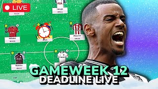 DEADLINE LIVE Gameweek 12  Fantasy Premier League [upl. by Walcott627]