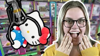 Can we WIN all the Hello Kitty and Friends Characters from the Claw Machine [upl. by Oad201]