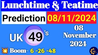 UK49s Lunchtime Prediction For Today  Uk49s Lunchtime Predictions 08 November 2024 [upl. by Eenobe830]