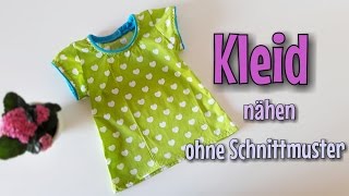 Sommer Kleid  Nähanleitung  OHNE Schnittmuster  Nähtinchen [upl. by Ettereve]