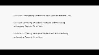 Ex 51 53 Displaying Information on CoA Viewing and Processing a Vendor and Customer Open Item [upl. by Elletse]