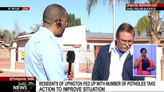 Residents of Upington fed up with number of potholes take action to improve situation [upl. by Sedberry]