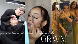 GRWM pour un mariage 😍👰🏻‍♀️ rdv beauté cils amp sourcils unboxing makeup et tenue [upl. by Fan]