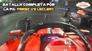 Leclerc Le Quita el Segundo Puesto a Checo Pérez En La Última Vuelta  GP Las Vegas [upl. by Wolenik]