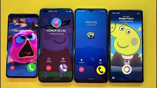 Ringing incoming call Google Pixel 6  Samsung Galaxy S10e  Honor 50 Lite  Vivo Y16 [upl. by Tevis]