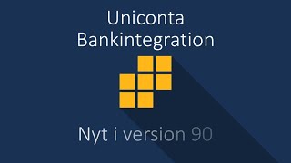 Uniconta version 90 Autobanking [upl. by Eduam882]