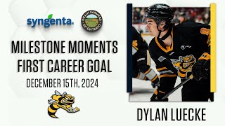 OHL Milestones  Dylan Luecke  First Career Goal [upl. by Seltzer]