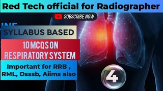 10 Mcqs on RESPIRATORY SYSTEM ANATOMY  PHYSIOLOGY  radiographermcq radiologyshorts [upl. by Idorb]