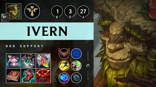 Ivern Support vs Pyke  EUW Grandmaster Patch 1418 [upl. by Melena]