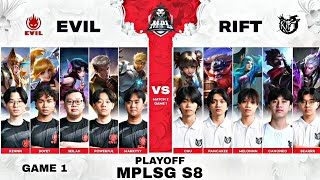 MPLSG S8 PLAYOFFS  EVIL vs RIFT  GAME 2  Mobile Legends MPLSG [upl. by Emilee]