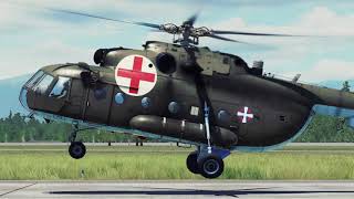 DCS World  Mi8 helicopter  Arrival for landing at maximum speed  706 [upl. by Markowitz874]