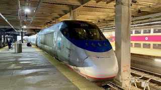 FULL Ride from New York to Boston Aboard Amtrak Acela Express 2290 12323 [upl. by Shurwood]