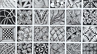 24 Zentangle Patterns You Should Try For Beginners  Zentangle Patterns [upl. by Ninos]