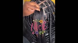 🥰NICE BOX BRAIDS ❤️braids boxbraids braidstyles braidtutorial [upl. by Eob]