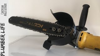 angle grinder hack to chainsaw [upl. by Colyer]