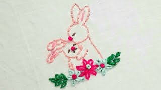 Hand Embroidery For Baby Dress  Back Stitch Lazydaisy  French knot Stitch  Easy For Beginners [upl. by Harbison]