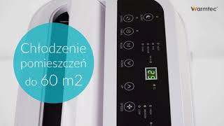 Klimatyzator przenośny WARMTEC KP52W z WiFi i filtrem HEPA  Prezentacja [upl. by Paryavi]