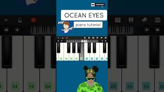 Ocean Eyes  Piano 🩵 Billie Eilish 🤍 [upl. by Eward]