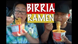 BIRRA RAMEN Birria Tacos  Birria Vampiros Car Mukbang [upl. by Nayar]