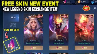 NEW LEGEND EXCHANGE ITEM  FREE SKIN EVENT  HOW TO GET MAGIC CORE  MOBILE LEGENDS [upl. by Suoivatra]