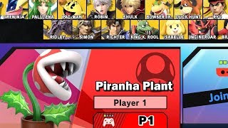 Piranha Plant Gameplay  Super Smash Bros Ultimate [upl. by Amaleta164]