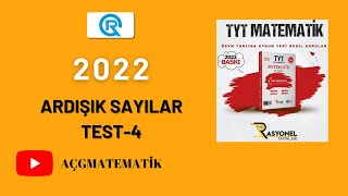 ARDIŞIK SAYILAR TESTİ 4  RASYONEL YAYINLARI NAVİGASYON TYT MATEMATİK navigasyon ardışıksayılar [upl. by Nodnahs]