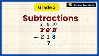 Subtraction of 3 digit numbers with borrowing  Learn how to subtract  generalquiz91 [upl. by Nahtal785]