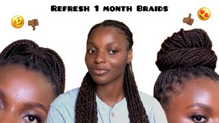 How to Refresh Knotless Box Braids DIY [upl. by Beisel]